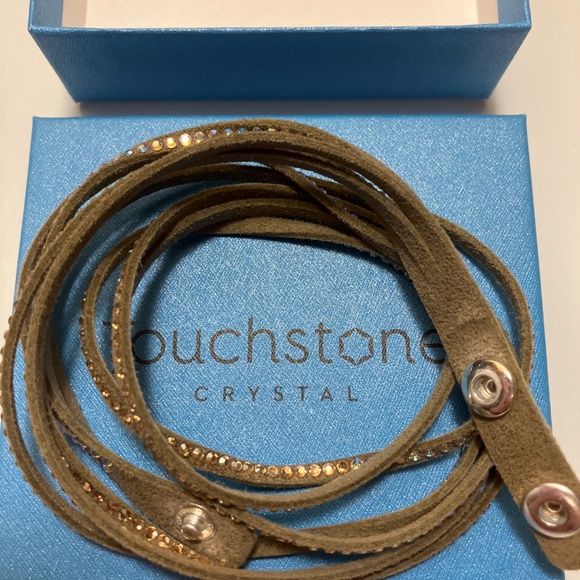 Wrap Around Tan Bracelet by Touchstone Crtystal - Picture 5 of 6